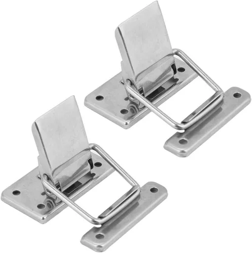Miniatura 2 de Hilitand 2 unids Hardware Caja de gabinete de acero inoxidable Cerradura Cerradura de resorte cargado cerrojo de palanca