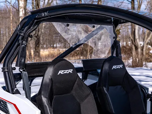 Miniatura 2 de SuperATV Parabrisas trasero resistente para Polaris RZR Trail 900 / S 900 / S 1000 2021+ Policarbonato de 1/4 pulgadas de grosor 250 veces más