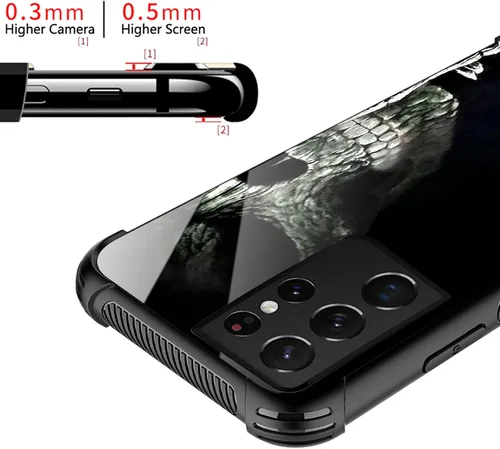 Miniatura 3 de Funda compatible con Samsung Galaxy S22 Ultra, diseño de calavera de dedo medio, diseño increíble a prueba de golpes, antiarañazos, carcasa trasera