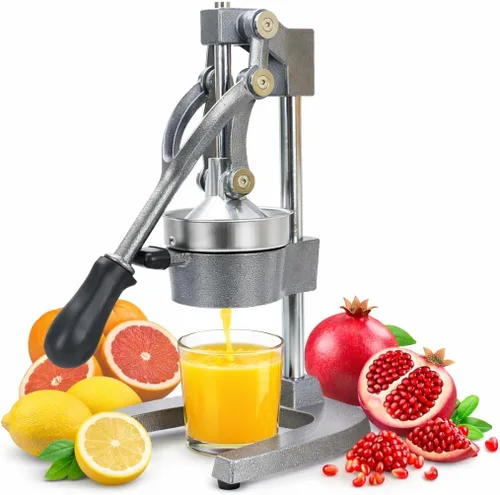 Miniatura 10 de Exprimidor de hierro fundido, exprimidor de naranja, exprimidor de hierro fundido prensa manual resistente, exprimidor sin pelar, exprimidor Negro