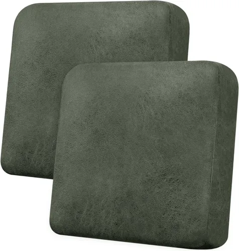 Miniatura 10 de Funda de cojín para sofá con aspecto de cuero, 1 unidad, elástica, para sala de estar, funda de cojín individual para sofá, protector de asiento