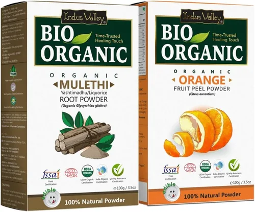 Miniatura 13 de INDUS VALLEY Polvo de raíz de regaliz 100% orgánico, polvo de mulethi puro natural Yashimadhu Regaliz Glycyrrhiza Glabra Cuidado del cabello