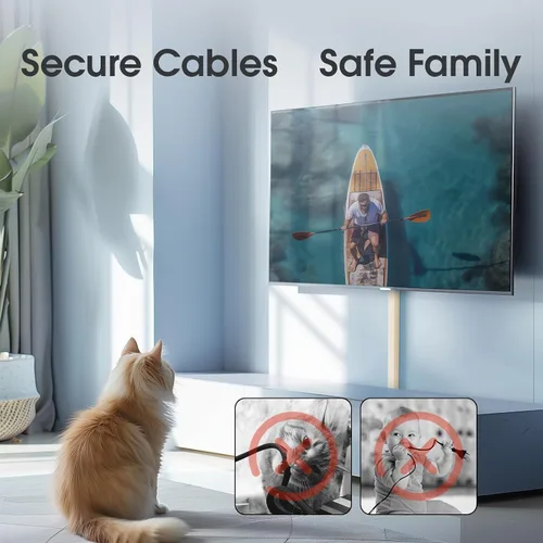 Miniatura 7 de Ocultador de cable grande – Ocultador de cable de 47 pulgadas para TV en la pared, ocultador de cables pintable, kit de organización de cables XL