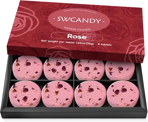 Miniatura 16 de SWCANDY - Vaporizadores de ducha de aromaterapia, regalos de cumpleaños para mujeres, esenciales de viaje, 8 piezas de romero, bombas de baño