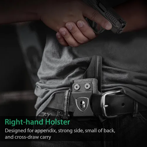 Miniatura 7 de Funda WARRIOLAND IWB de Kydex con corte óptico y garra, ajuste selecto para Glock 17/19/ 19X/ 43X/ 26/MOS, P365/P365X/ P365XL/ P320, Hellcat
