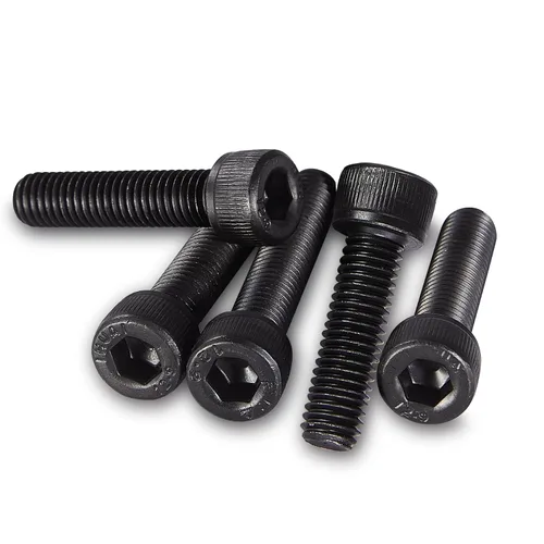 Miniatura 5 de Tornillos de cabeza hueca M4-0.028 x 0.394 in, acero de aleación de grado 12.9, acabado de óxido negro, rosca de máquina, unidad de enchufe Allen