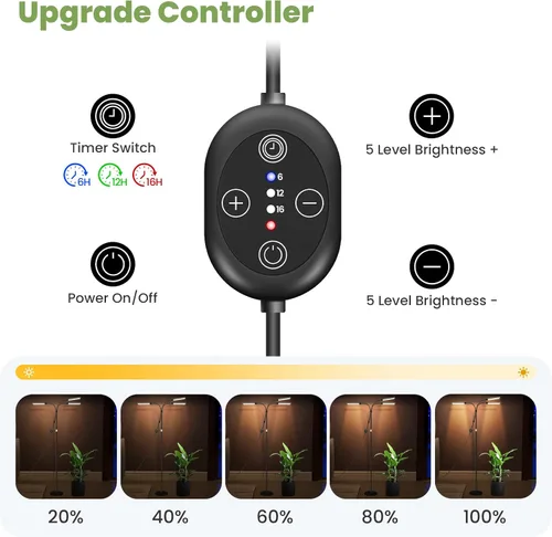Miniatura 6 de Luces de plantas grandes para cultivo en interiores de 24 V, espectro completo mejorado de 660 nm, luz LED de cultivo LM281B+, luz de planta