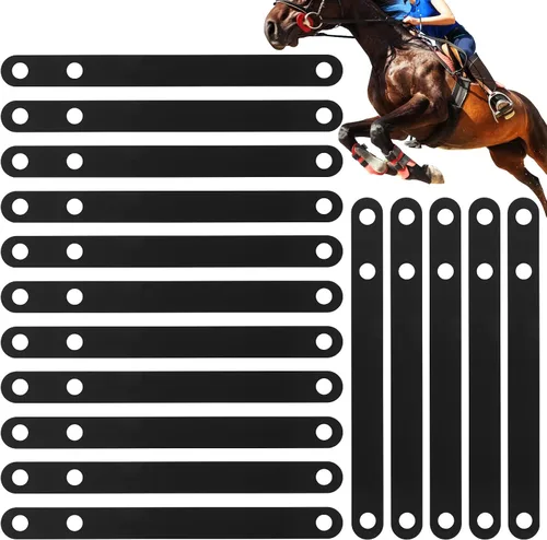 Sadnyy 16 correas de talón de goma negra ajustables de una sola capa para hombres y mujeres, vaquera, equitación, 9.84 pulgadas