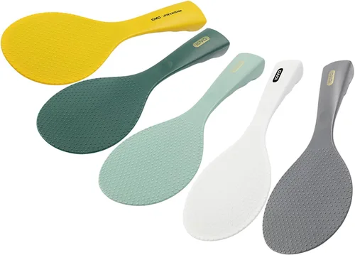 Miniatura 2 de Hitefu Cuchara de arroz antiadherente, cuchara de arroz de pie de silicona, espátula profesional para servidor de papas resistente al calor