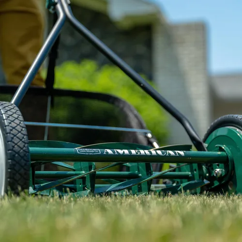 Miniatura 99 de American Lawn Mower Company 1204-14 Cortacésped de carrete de empuje de 4 hojas de 14 pulgadas, color rojo