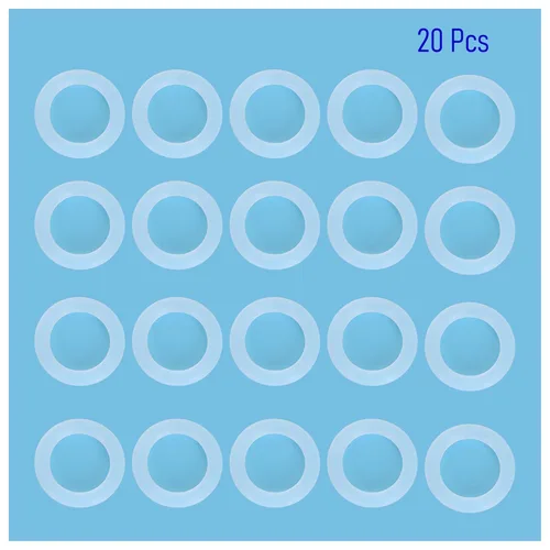 Miniatura 4 de 20 juntas tóricas de silicona, 0.63 pulgadas de diámetro exterior, 0.394 pulgadas de diámetro interior, 0.194 pulgadas de ancho, VMQ para una amplia