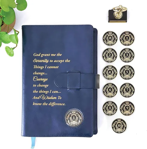 Miniatura 7 de Galileo® The Victory Crown - Moneda AA Medallón Alcohólico Anónimo Moneda de sobriedad de 1 a 30 años Regalo AA Colección Real