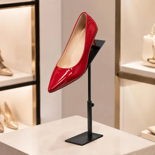Miniatura 2 de EXCEART Soporte de exhibición de tacones altos Organizador de zapatos ajustable de acero inoxidable Organizador de estante para almacenamiento