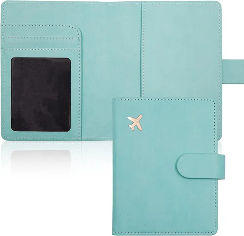 Miniatura 9 de Estuche para pasaporte, ranuras para pasaporte, tarjetero para pasaporte y tarjeta de vacunación, bonita funda para pasaporte para mujeres