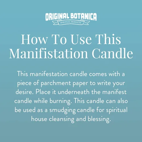 Original Botanica Salud Big Al Manifestación Vela Espiritual Sanación Limpieza Mágica Positiva Energía Negativa Oración Protección de Chakra