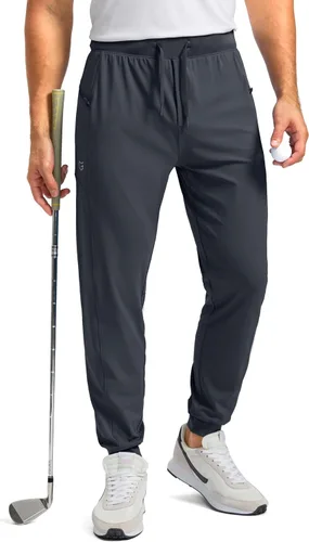 G Gradual Pantalones deportivos para hombre con bolsillos con cremallera, elásticos, cónicos, pantalones deportivos para hombre, entrenamiento,