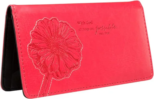 Miniatura 4 de Billetera y chequera de cuero sintético y mensaje cristiano, guarda duplicados de cheques y tarjetas de crédito, para mujeres y hombres, Mathew, Uno