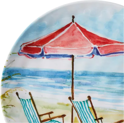 Miniatura 6 de Vajilla de melamina de 12 piezas con vista al mar, servicio para 4 personas