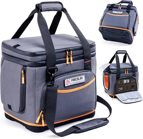 Miniatura 11 de Bolsa de transporte de doble capa para Jackery Explorer 300/240/160 – Bolsa de almacenamiento portátil para estación de energía con fondo moldeado