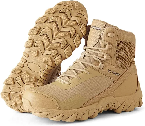 Miniatura 2 de Kervaky Botas tácticas militares para hombre, botas de trabajo ligeras, botas de senderismo