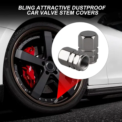 Miniatura 6 de alpmosn Tapas de Vástago de Válvula de Neumático de Aluminio, Cubiertas de Válvula de Rueda, Accesorios a Prueba de Polvo para Coche, Universal