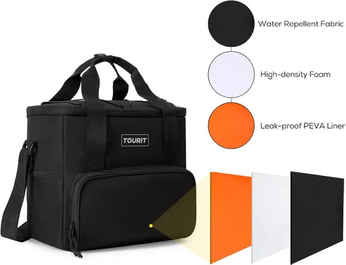 Miniatura 6 de TOURIT Bolsa de enfriador suave pequeña aislada, bolsa de enfriador de almuerzo de 24/35/46 latas, caja de hielo, enfriadores portátiles y a prueba