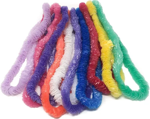 Podzly 200 piezas hawaianas Leis – Diseños surtidos vibrantes – Ideal para celebraciones temáticas hawaianas, fiestas Luau, eventos de playa y