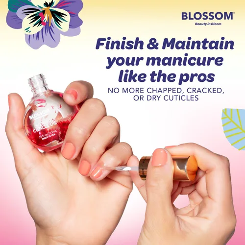 Miniatura 7 de Blossom Hidratante, hidratante, fortalecedor, aceite perfumado para cutículas, infundido con flores reales, fabricado en Estados Unidos, 1.26 onzas