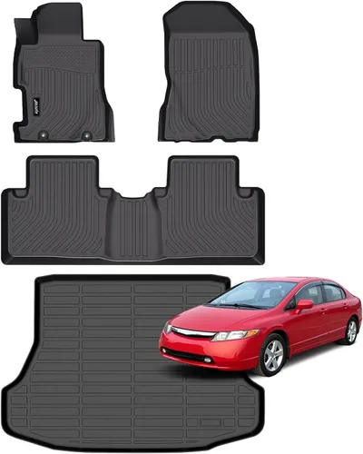 Miniatura 87 de Juego completo de tapetes de auto para todo tipo de clima, revestimiento automotriz para piso y maletero