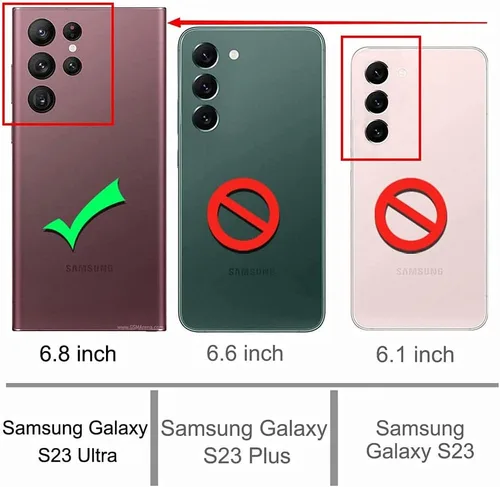 Miniatura 2 de Funda para Samsung Galaxy S23 Ultra, Samsung S23 Ultra 5G, piel sintética de alta calidad con relieve, función atril, ranuras para tarjetas, correa