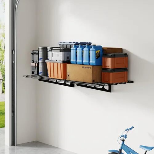 Miniatura 21 de FLEXIMOUNTS - Repisas de pared para garaje, 2 unidades Negro