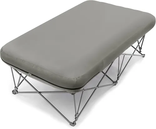 KAMPKEEPER - Cama de Campamento, Camas de Campamento para Adultos, Cama Plegable de Campamento con Colchón de Aire Inflable y Bolsa de Transporte,