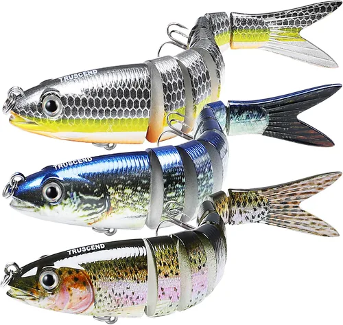 Miniatura 8 de TRUSCEND Swimmax - Señuelos de pesca fáciles de atrapar con ganchos BKK, ondulación, vibración, traqueteo y gorgoteo para más mordeduras, cebos