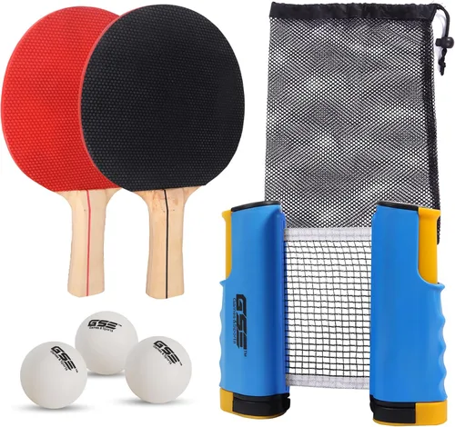 Miniatura 13 de GSE Games & Sports Expert - Red y postes de tenis de mesa retráctil Red de repuesto ajustable de Ping Pong (4 colores) Adjustable