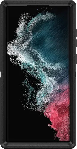 Miniatura 3 de OtterBox Funda para Galaxy S22 Ultra Defender Series, color negro, resistente y duradero, con protección de puerto, incluye soporte de clip