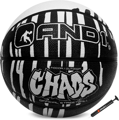 Miniatura 14 de AND1 Chaos Basketball: Official Regulation (29.5 inches) Rubber - Deep Channel Construction Streetball, Made for Indoor Outdoor Basketball