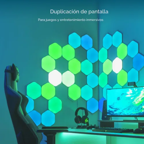 Miniatura 7 de Nanoleaf Shapes Hexagons Smarter KIT 7 Paneles - Multicolor