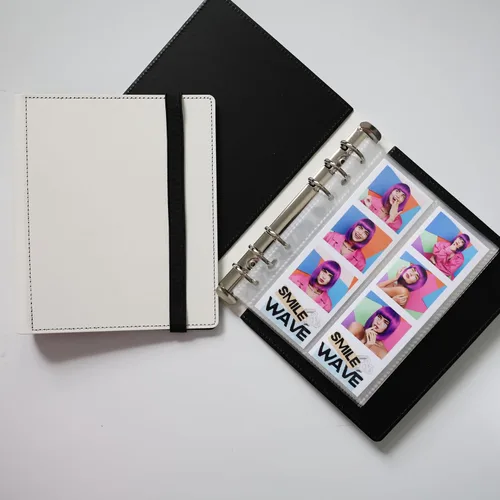 Miniatura 28 de Álbum de Fotos de Cabina de Fotos 2x6 - Cuaderno con Purpurina de 6 Anillos Carpeta Brillante con 20 Fundas para Fotos de 2 por 6 - Se Adapta a 80