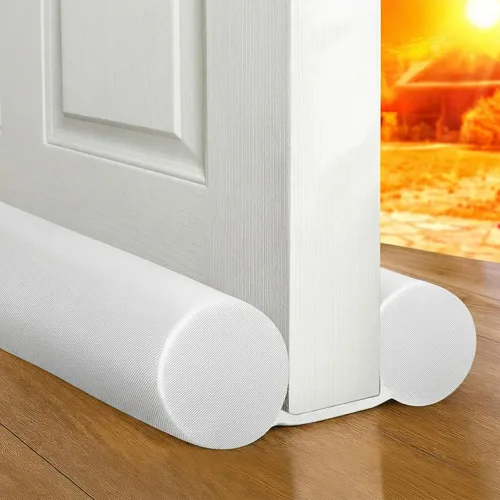 Miniatura 12 de MAXTID - Topes para puertas protectores de corrientes de aire, tope marrón ajustable de doble cara para puertas de 32 a 38 pulgadas, para puerta