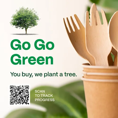 Miniatura 3 de Juego de cubiertos 100% compostables – 300 piezas de utensilios de madera compostables [120 tenedores, 90 cuchillos, 90 cucharas] – Cubiertos