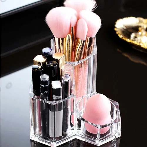 Miniatura 5 de Caja de almacenamiento de brochas de maquillaje Soporte transparente de acrílico cosmético