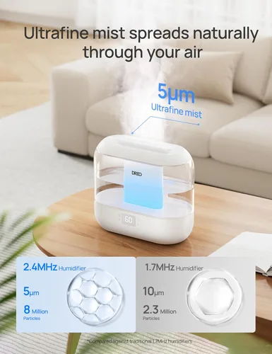 Miniatura 5 de Dreo Humidificadores inteligentes para dormitorio, humidificador de gran tamaño de 4 L de llenado superior para habitación grande con 28 dB, tiempo