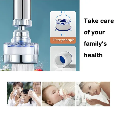 Miniatura 5 de Filtro de grifo giratorio de 360 grados, filtro de grifo de agua para fregadero, purificador de agua para cocina y baño, elimina metales pesados