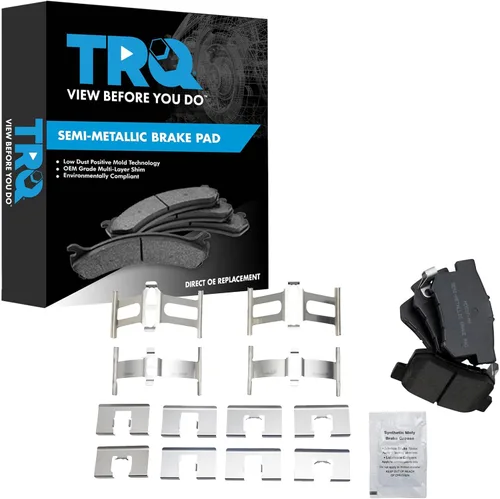 Miniatura 130 de TRQ Pastillas de freno delanteras semi metálicas compatibles con Ford Expedition 2018-2021 F-150 2018-2020 Lincoln Navigator 2018-2022