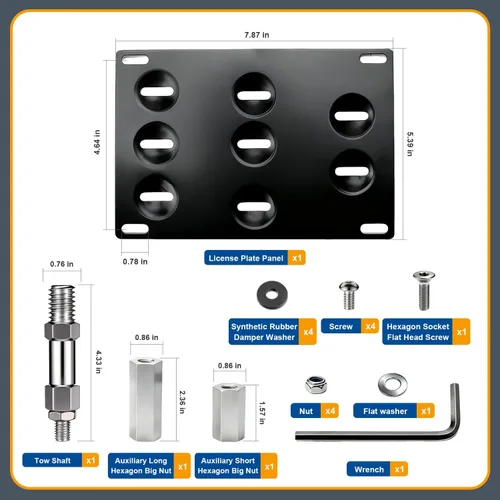 Miniatura 6 de Gancho de remolque delantero Soporte de reubicación para BMW 12-18 3-Series F30, 14-18 4-Series F32 F33 F36 11-18 5-Series F10 G30 para Mini Cooper