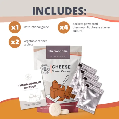 Miniatura 3 de Cultures for Health Cultivo de inicio de queso termofílico Cultivo termo B Delicioso, casero, provolona envejecida, parmesano, romano y más