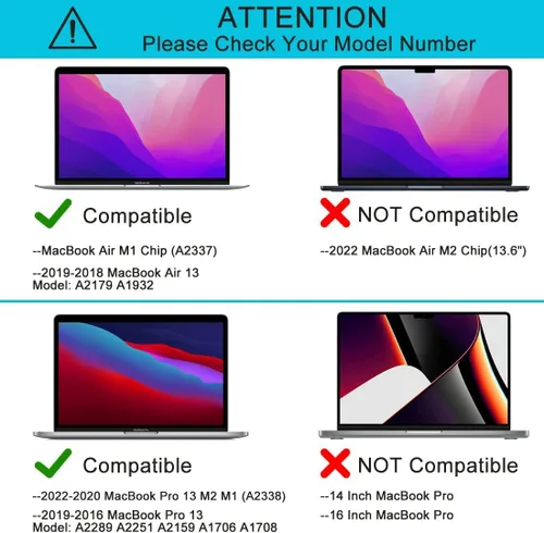 Miniatura 2 de Protector de pantalla de vidrio templado para MacBook Pro de 13 pulgadas M2 M1 (2023-2016), MacBook Air 13 M1 (2021-2018), Mac Pro 13 MA2338 A2289
