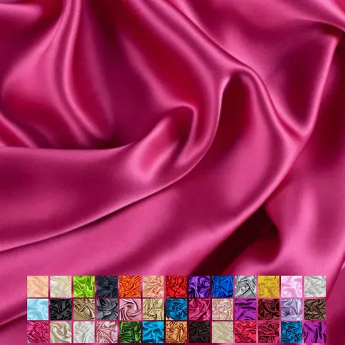 Miniatura 24 de Yard - Tela de satén sedosa elástica de alta calidad - Tela para vestidos y faldas - Suave como la seda, brillo metálico, ideal para bodas y diseño
