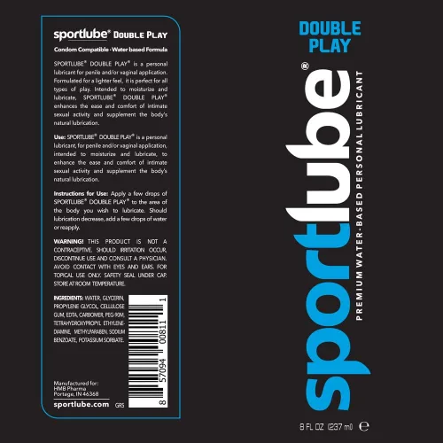 Miniatura 9 de Double Play - Lubricante personal a base de agua de alta calidad, tubo de 8 onzas, lubricante sexual íntimo para hombres, mujeres y parejas
