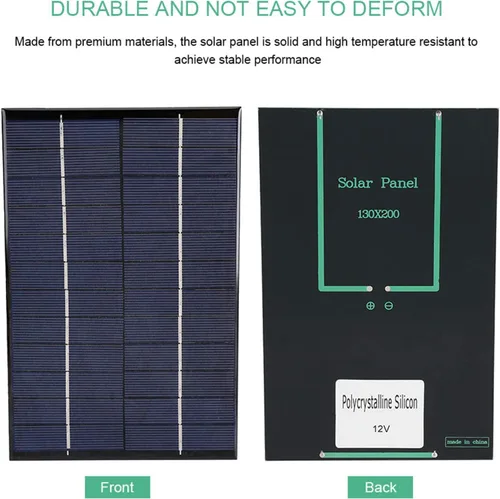 Miniatura 3 de Eujgoov Mini panel solar portátil, módulo de panel solar policristalino 12 V 4.2 W de alta eficiencia DIY polisilicio módulo de energía de batería